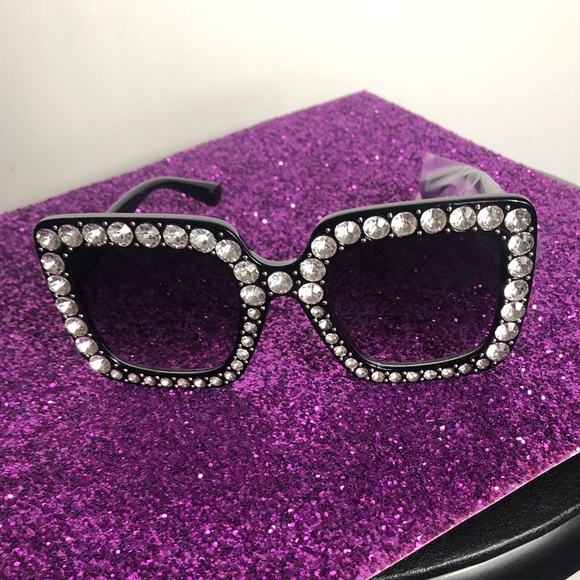 Bling Sunglasses Rhinestone Detail - Picture 2 of 3